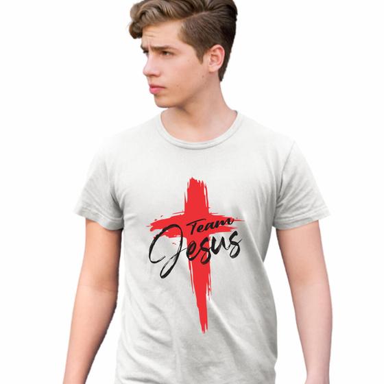 Imagem de Camisa Team Jesus Cruz Evangélica Religiosa