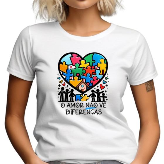 Imagem de Camisa Tema Autista Camiseta Blusa Autismo Atipico inclusão