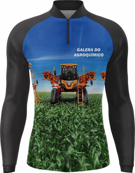 Imagem de Camisa Térmica Agro Camiseta Tecnico Poliéster Manga Longa Agricola Proteção Solar UV50