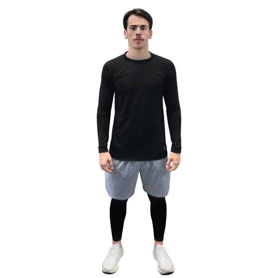 Imagem de Camisa Térmica Masculina DryFit Anti Suor Proteção UV50