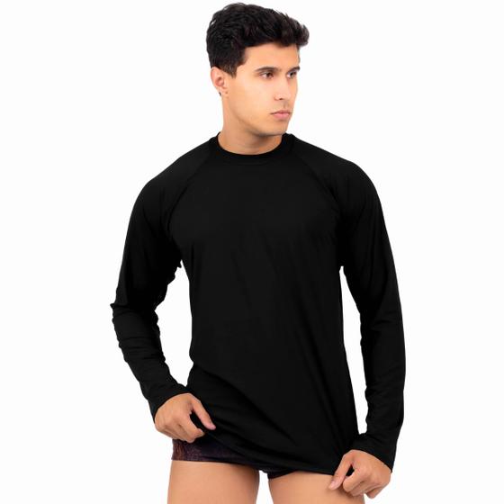 Imagem de Camisa Térmica Masculina Segunda Pele Praia Surf Proteção Uv