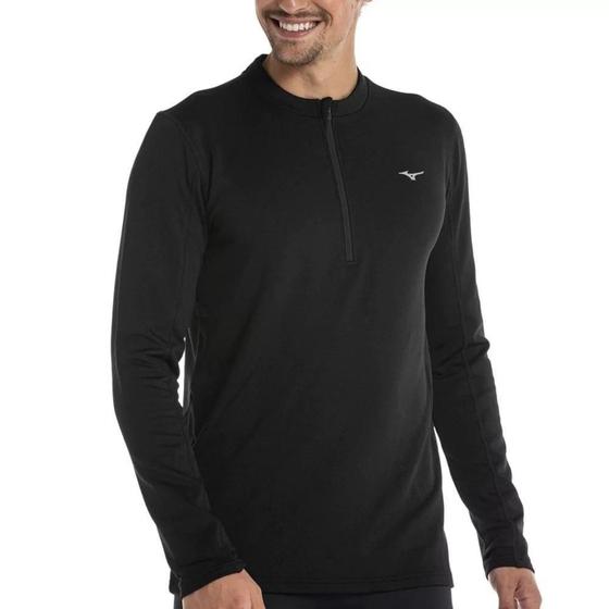 Imagem de Camisa Térmica Mizuno Masculina Manga Longa Zíper Conforto