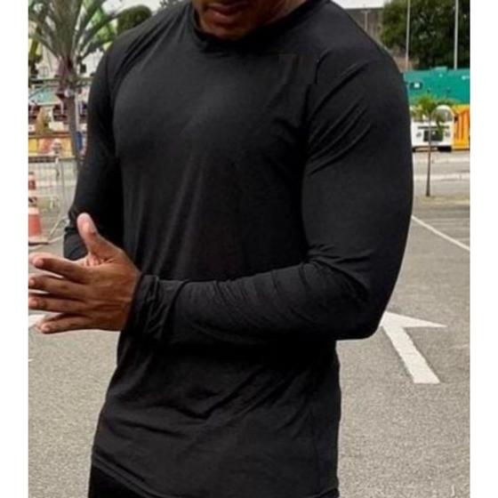 Imagem de Camisa Térmica Preta Com Proteção Uv