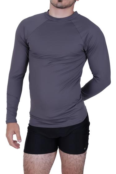 Imagem de Camisa Térmica Segunda Pele Blusa Proteção Solar UV 50+ Academia Masculina - BLUSA UV TÉRMICA