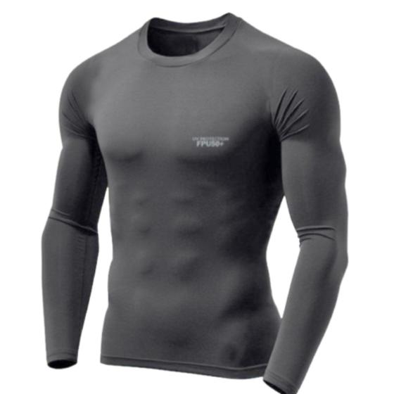 Imagem de Camisa Térmica Uv 50+ Segunda Pele Camiseta Blusa Malha Fria Proteção Solar Dryfit