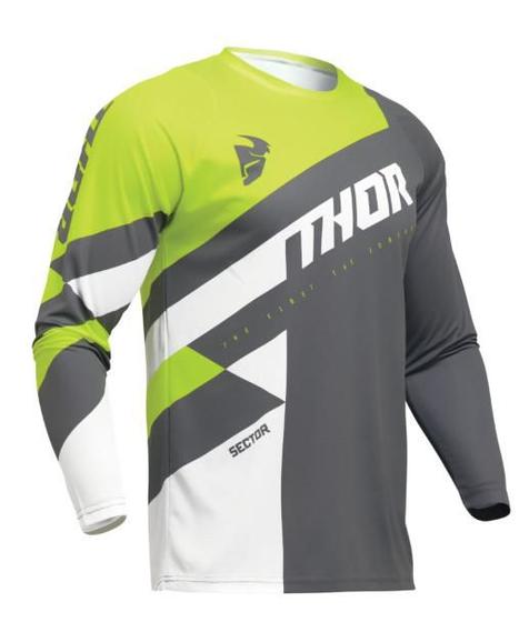 Imagem de Camisa Thor Sector Checker Gray/Acid - M (Eua) M (Br)