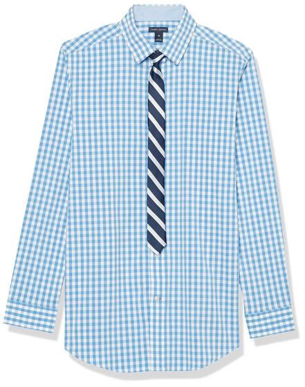 Imagem de Camisa Tommy Hilfiger masculina de manga comprida com gravata reta 18H