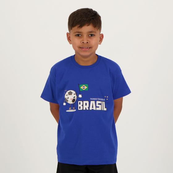 Imagem de Camisa Torcida Brasil Infantil Azul