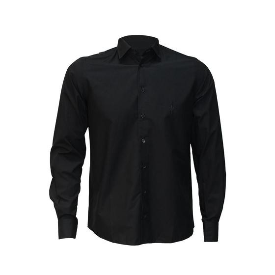 Imagem de Camisa tricoline lisa preto - dudalina 36