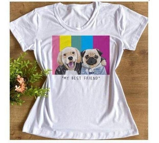 Imagem de Camisa Tshirt  Feminina  moda estampa Dog - gabe