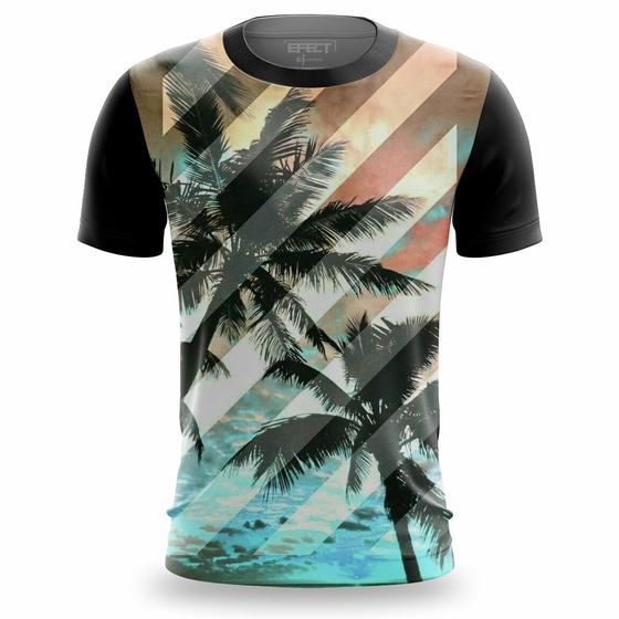 Imagem de Camisa Tshirt Slim Masculina Casual Camiseta com Estampa 3D Gola Redonda