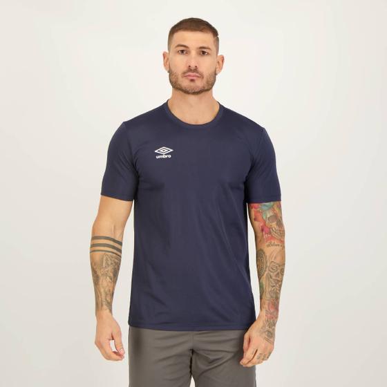 Imagem de Camisa Umbro Essential Marinho e Branco UV15+