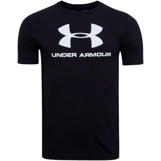 Imagem de Camisa Under Armour Sportstyle Logo Masculina Preto Branco