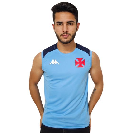 Imagem de Camisa Vasco da Gama Kappa 2024 Regata Treino Goleiro Azul - Masculino