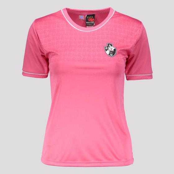 Camisa Vasco Sage Feminina Rosa - Braziline Imagem de Camisa Vasco Sage Feminina Rosa