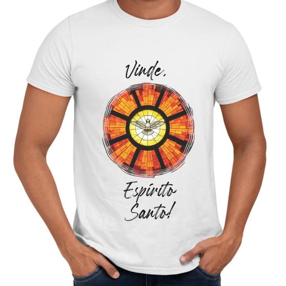 Imagem de Camisa Vinde Espírito Santo Pomba Religiosa Gospel