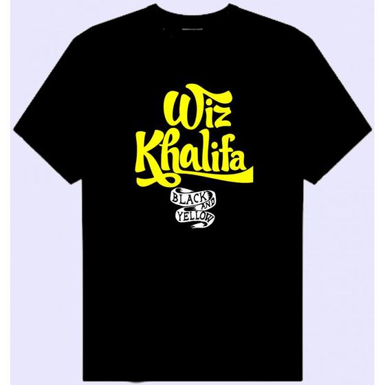 Imagem de Camisa WHIZ KHALIFA Masculina camiseta tour 2023 show IMPERDIVEL BLACK YELLOW