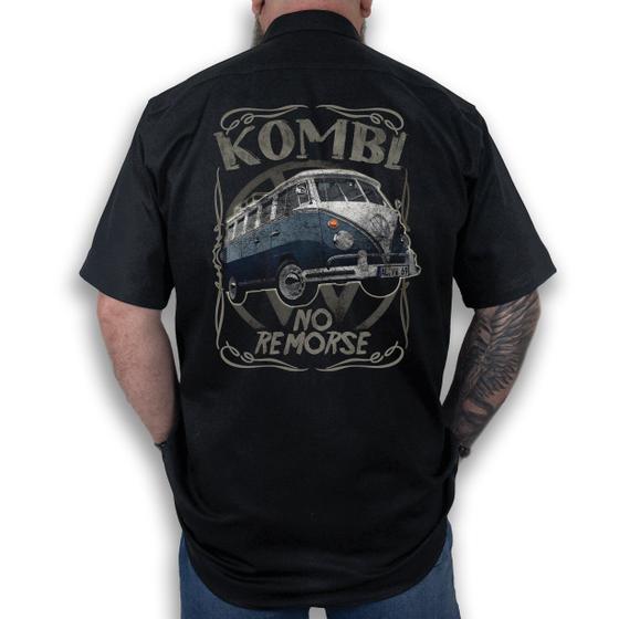 Imagem de Camisa Workshirt Preta Custom Kombi VW Old School No Remorse