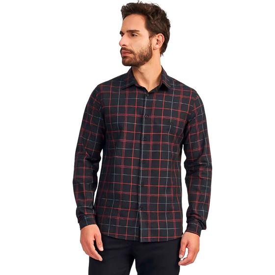 Imagem de Camisa Xadrez Acostamento Classic OU24 Preto Masculino