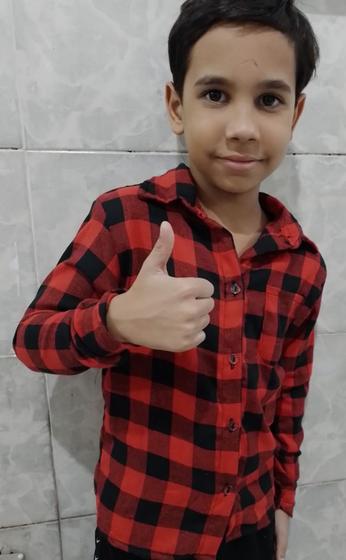 Imagem de Camisa Xadrez Infantil Flanelada Masculino Festa Junina