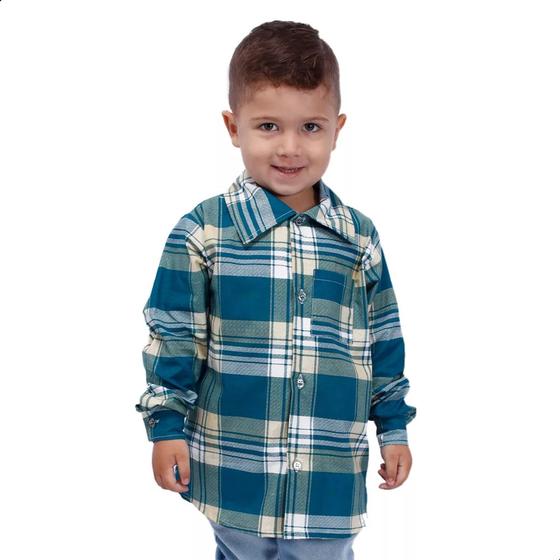 Camisa Xadrez Infantil Unissex Tradicional Rodeio Menor preço em Camisa Xadrez Infantil Unissex Tradicional Rodeio