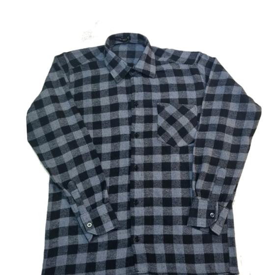 Imagem de Camisa Xadrez Masculina Flanelada De Manga Longa