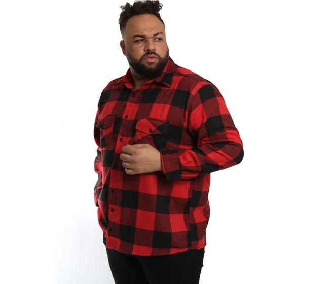 Camisa Xadrez Plus Size Masculino Flanelado Manga Longa Social Menor preço em Camisa Xadrez Plus Size Masculino Flanelado Manga Longa Social