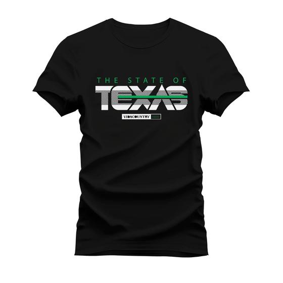 Imagem de Camiseta 100% Algodão Estampada Unissex Shirt The State Of Texas