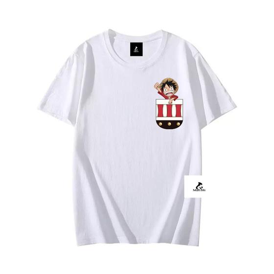 Imagem de Camiseta 100% Algodão One Piece Luffy Blusa Unissex