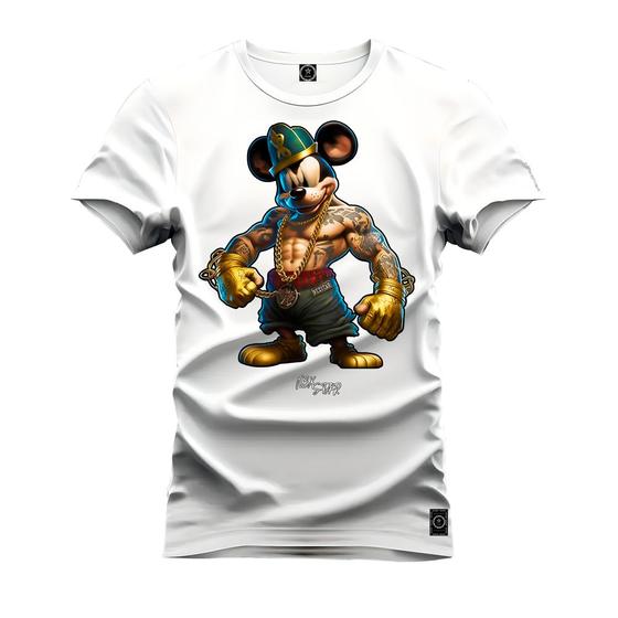 Imagem de Camiseta 100% Algodão Premium Estampada Rato Maromba