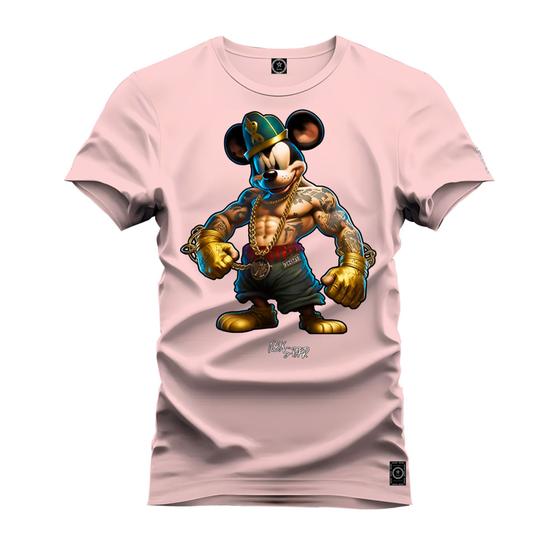 Imagem de Camiseta 100% Algodão Premium Estampada Rato Maromba