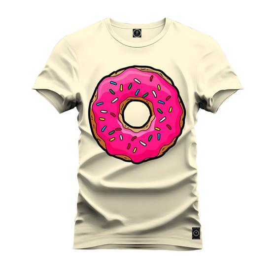 Imagem de Camiseta 100% Algodão Premium Estampada Rosquinha