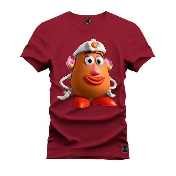 Imagem de Camiseta 100% Algodão Premium Estampada Sra Batata