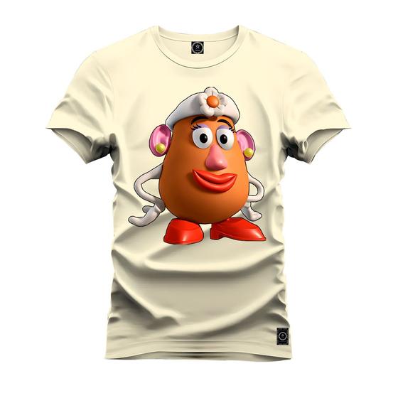 Imagem de Camiseta 100% Algodão Premium Estampada Sra Batata