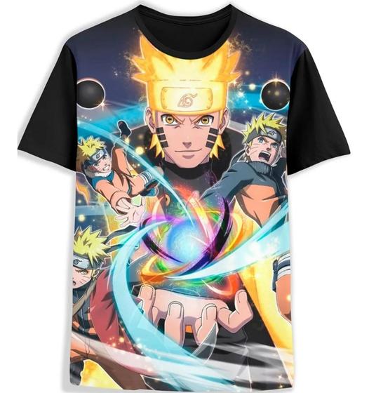 Imagem de Camiseta 3d Full Naruto Uzumaki Anime Adulto Infantil