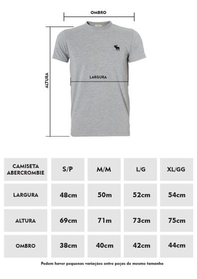 Imagem de Camiseta Abercrombie & Fitch Masculina Muscle Athletic Association Cinza