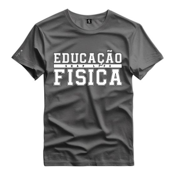 Imagem de Camiseta Academia 100% Algodão Educação Fisica Corrida Treino