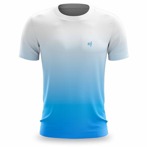 Imagem de Camiseta Academia Masculina Camisa Musculação Dry UV Caminhada Treino Corrida Bike