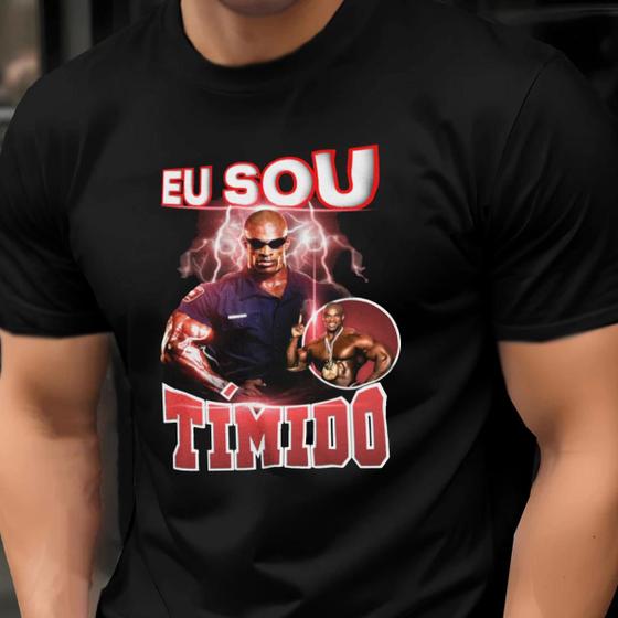 Imagem de Camiseta Academia Meme Maromba EU SOU TIMIDO Novo