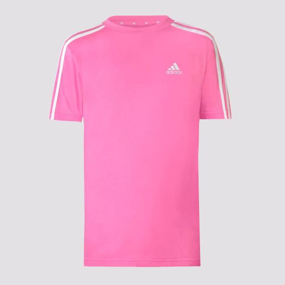 Imagem de Camiseta Adidas 3 Stripes Infantil Rosa