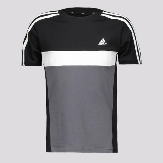 Imagem de Camiseta Adidas 3S Recortes Juvenil Cinza