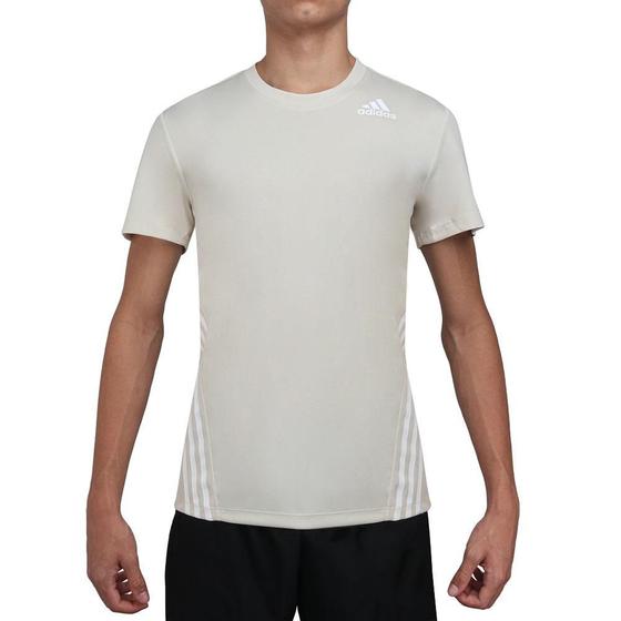 Imagem de Camiseta Adidas Aeroready 3-Stripes Bege