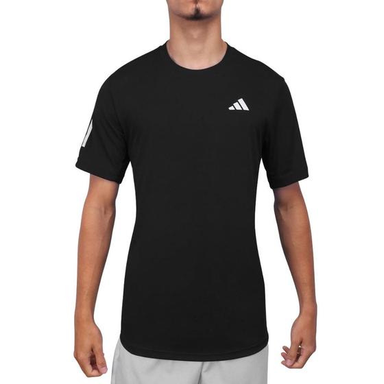 Imagem de Camiseta Adidas Club 3 Stripes Tennis Tee Preta