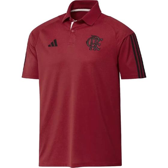 Imagem de Camiseta Adidas  Polo Flamengo Comissão 2023 - Vermelho