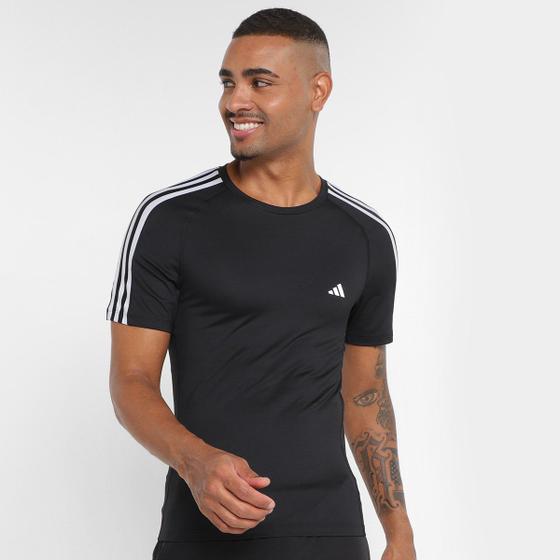 Imagem de Camiseta Adidas Techfit 3 Listras Masculina