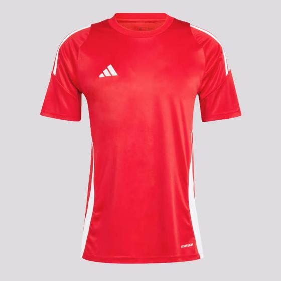 Imagem de Camiseta Adidas Tiro 24 Vermelha e Branca