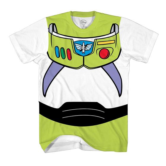 Imagem de Camiseta adulta com fantasia de astronauta Toy Story Buzz Lightyear (SM, Buzz)