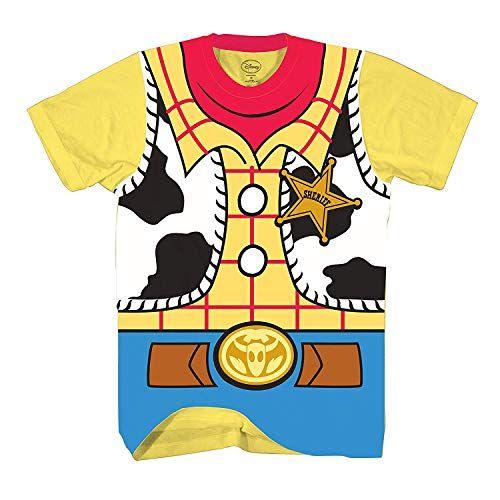Imagem de Camiseta adulta Toy Story Sheriff Woody Cowboy Fantasia (grande, amadeirada)