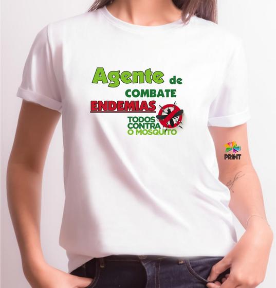 Imagem de Camiseta Adulto Agente de Combate Endemias Todos Contra o Mosquito Est. 3 - Profissões Zlprint