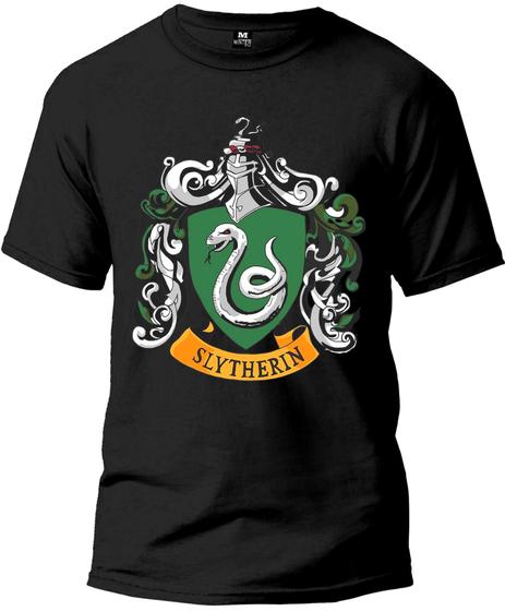 Imagem de Camiseta Adulto Harry Potter Sonserina Masculina Tecido Premium 100% Algodão Manga Curta Fresquinha